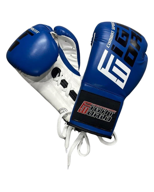 Fightworld 8oz Boxing Gloves Blue (Lace Up)