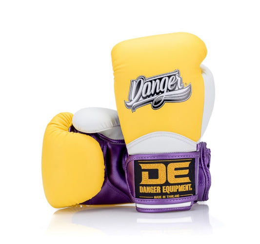 A collection of boxing and Muay Thai equipment including gloves, punching bag, and hand wrap made in Thailand, top bands such as Fightworld, Yuth, Danger, WBC, BKFC, Shinguards, Muay Thai, MMA Shorts and Equipments.