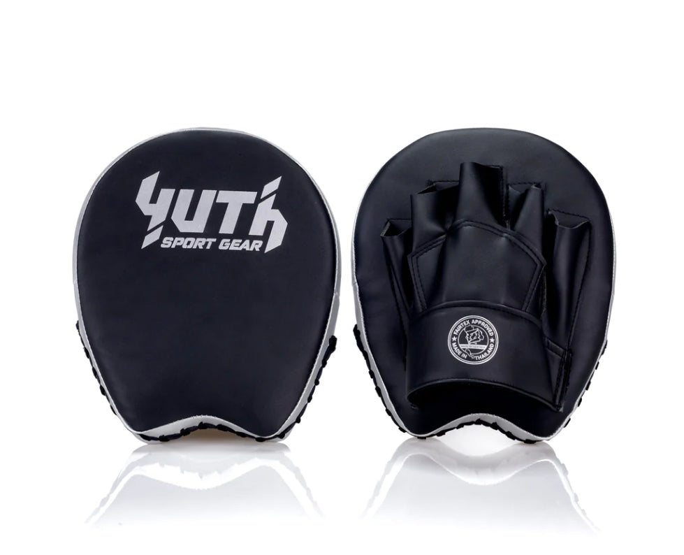 A collection of boxing and Muay Thai equipment including gloves, punching bag, and hand wrap made in Thailand, top bands such as Fightworld, Yuth, Danger, WBC, BKFC, Shinguards, Muay Thai, MMA Shorts and Equipments.