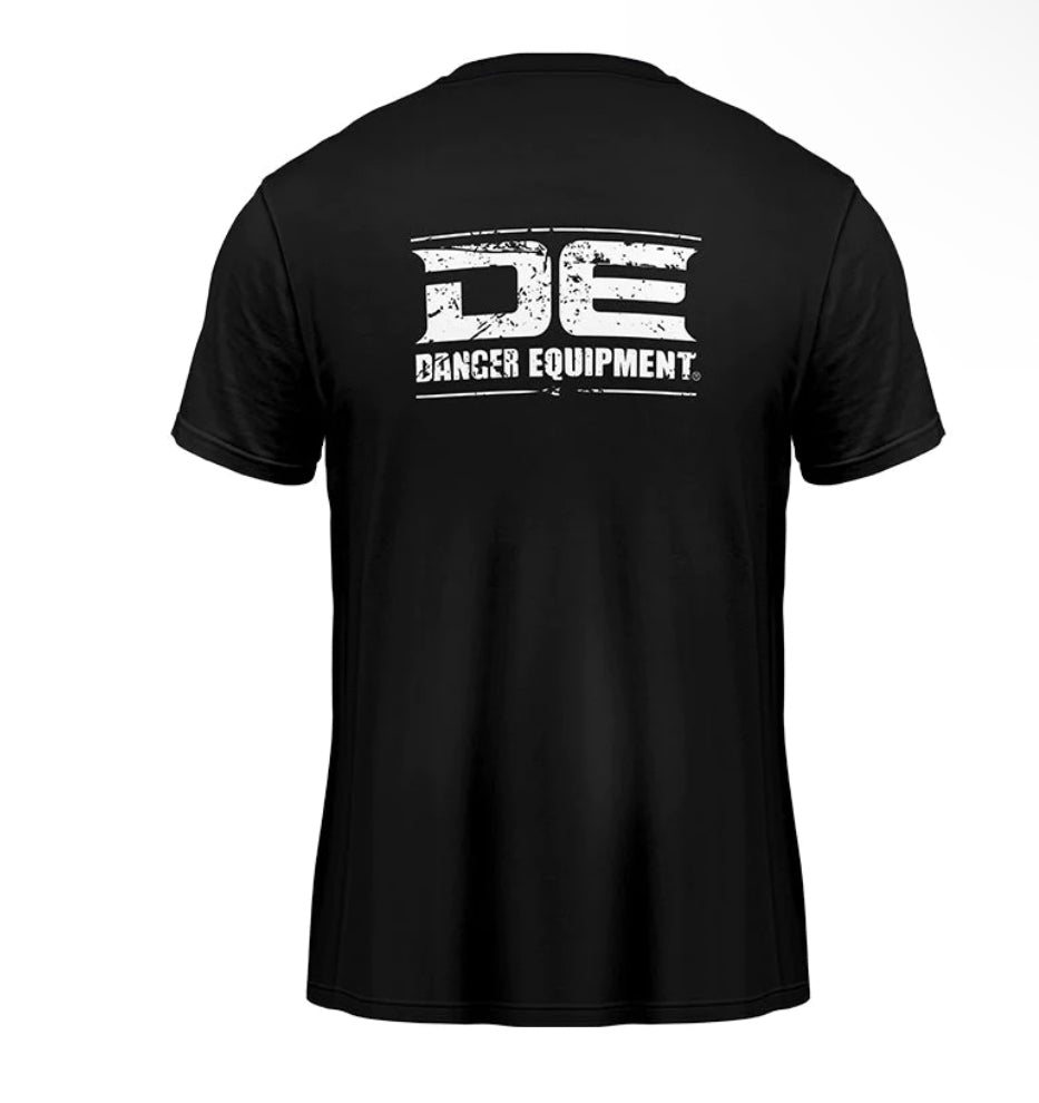 Danger Equipment t-shirt white logo black shirt