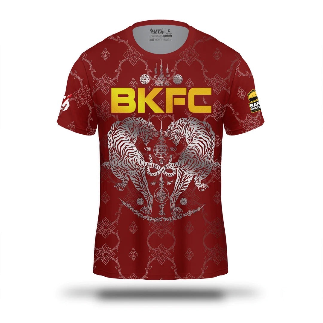 A collection of boxing and Muay Thai equipment including gloves, punching bag, and hand wrap made in Thailand, top bands such as Fightworld, Yuth, Danger, WBC, BKFC, Shinguards, Muay Thai, MMA Shorts and Equipments.
