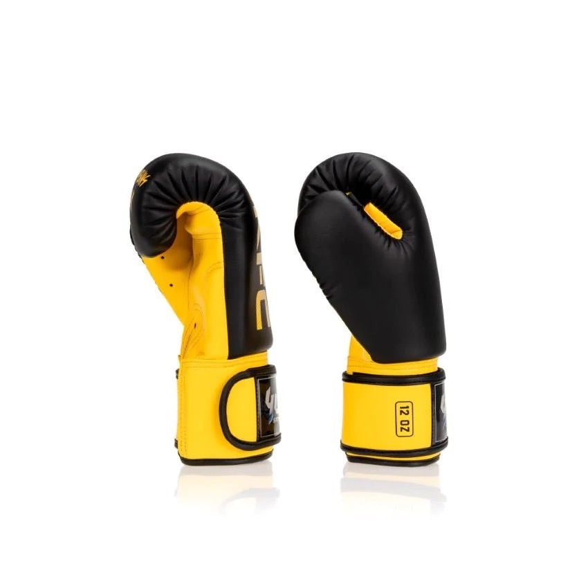 A collection of boxing and Muay Thai equipment including gloves, punching bag, and hand wrap made in Thailand, top bands such as Fightworld, Yuth, Danger, WBC, BKFC, Shinguards, Muay Thai, MMA Shorts and Equipments.