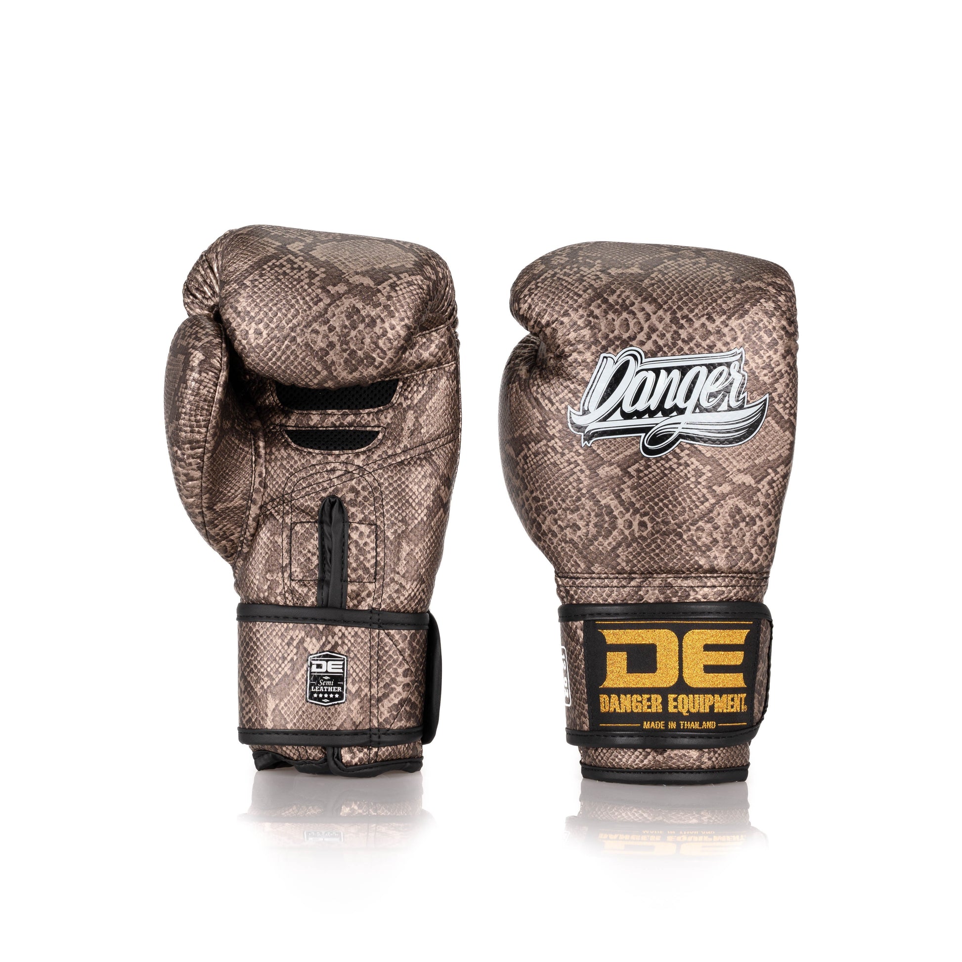 A collection of boxing and Muay Thai equipment including gloves, punching bag, and hand wrap made in Thailand, top bands such as Fightworld, Yuth, Danger, WBC, BKFC, Shinguards, Muay Thai, MMA Shorts and Equipments.