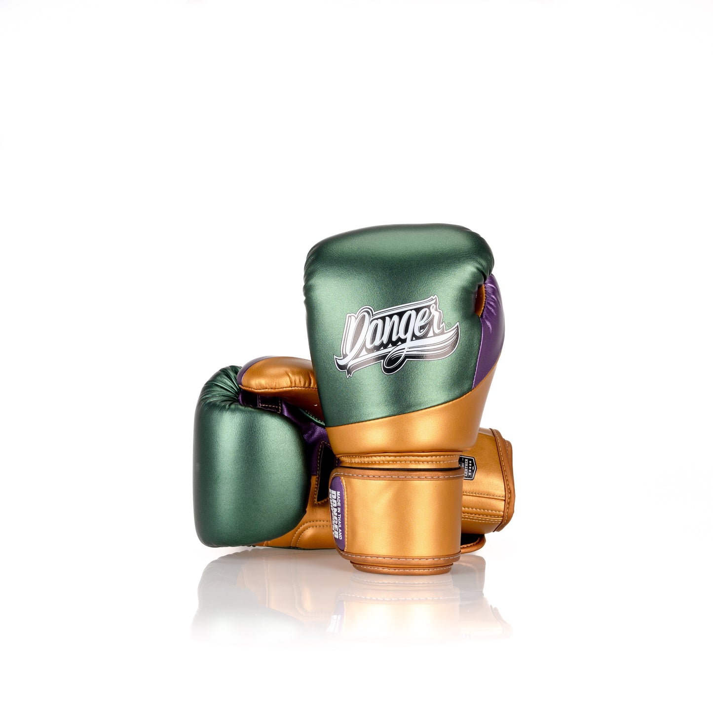 A collection of boxing and Muay Thai equipment including gloves, punching bag, and hand wrap made in Thailand, top bands such as Fightworld, Yuth, Danger, WBC, BKFC, Shinguards, Muay Thai, MMA Shorts and Equipments.