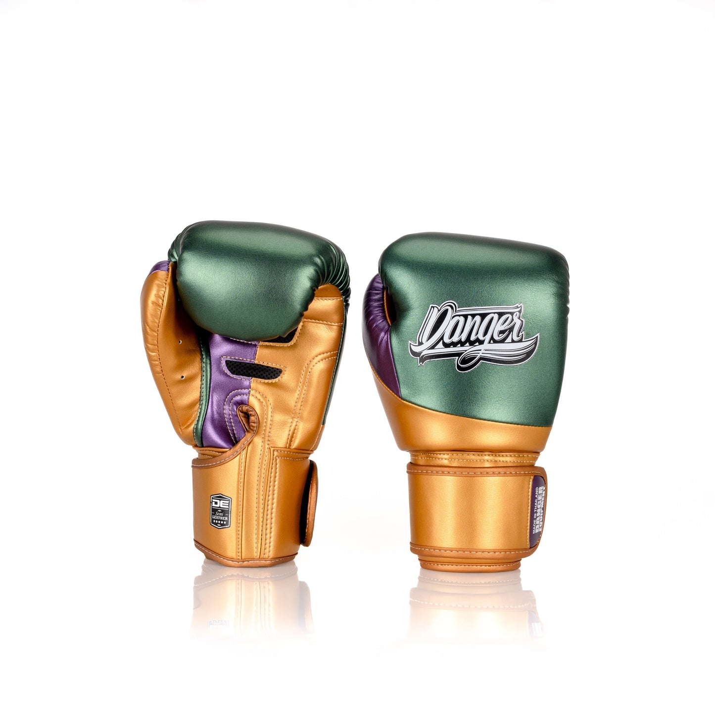 A collection of boxing and Muay Thai equipment including gloves, punching bag, and hand wrap made in Thailand, top bands such as Fightworld, Yuth, Danger, WBC, BKFC, Shinguards, Muay Thai, MMA Shorts and Equipments.
