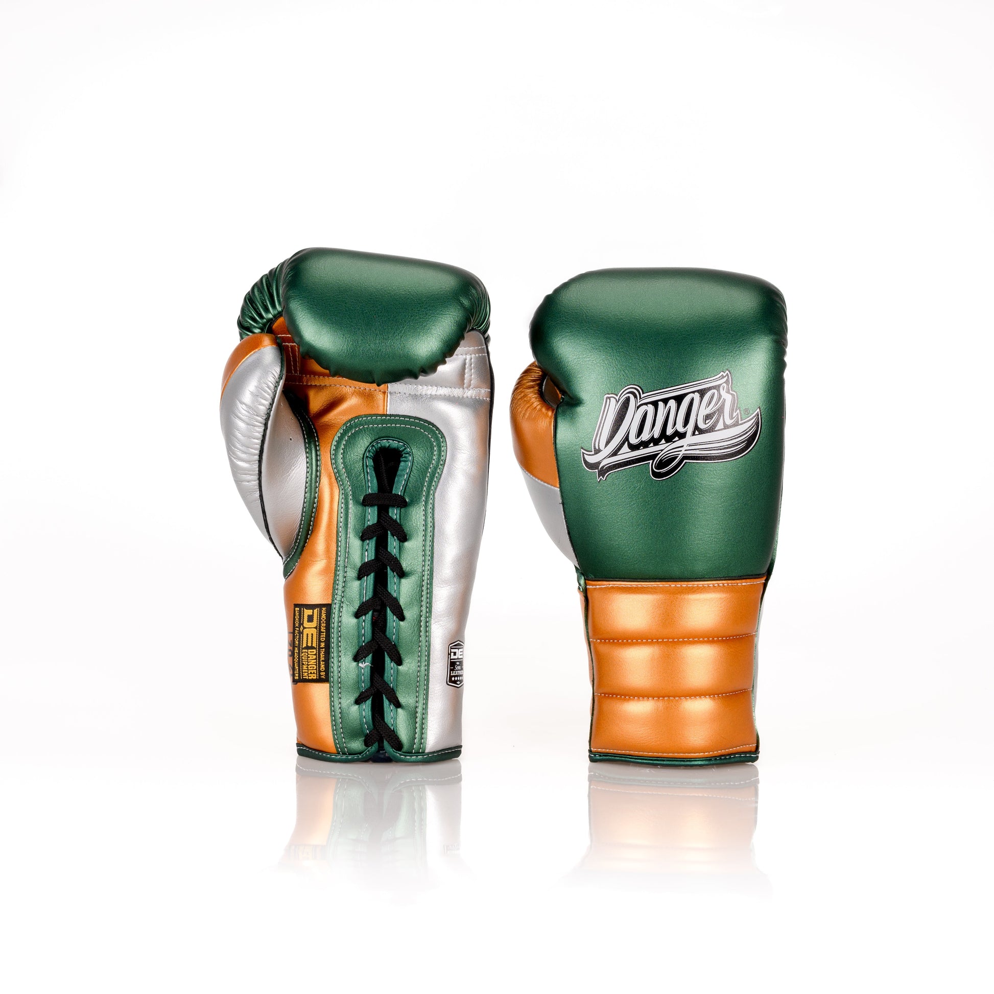 A collection of boxing and Muay Thai equipment including gloves, punching bag, and hand wrap made in Thailand, top bands such as Fightworld, Yuth, Danger, WBC, BKFC, Shinguards, Muay Thai, MMA Shorts and Equipments.